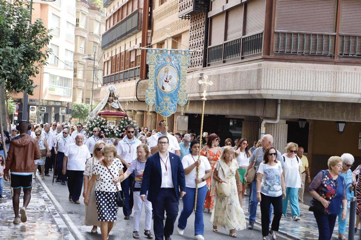 Imagen de archivo de uno de los recorridos procesionales de la Patrona de Lorca.