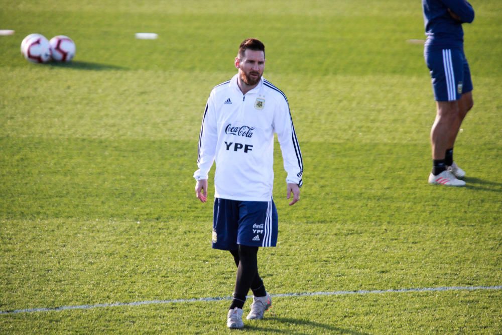 Segundo entrenamiento de la Argentina de Messi en Son Bibiloni