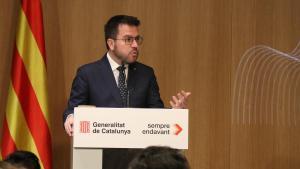 El president Pere Aragonès en el acto de lanzamiento de FITA