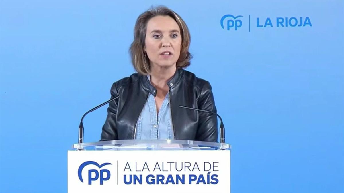 Cuca Gamarra: "Lo único que le importa a Sánchez son sus hipotecas contraídas con el independentismo"