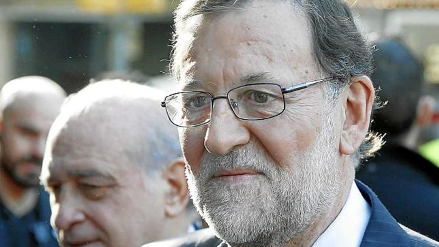 Mariano Rajoy, ahir durant la seva visita a Barcelona