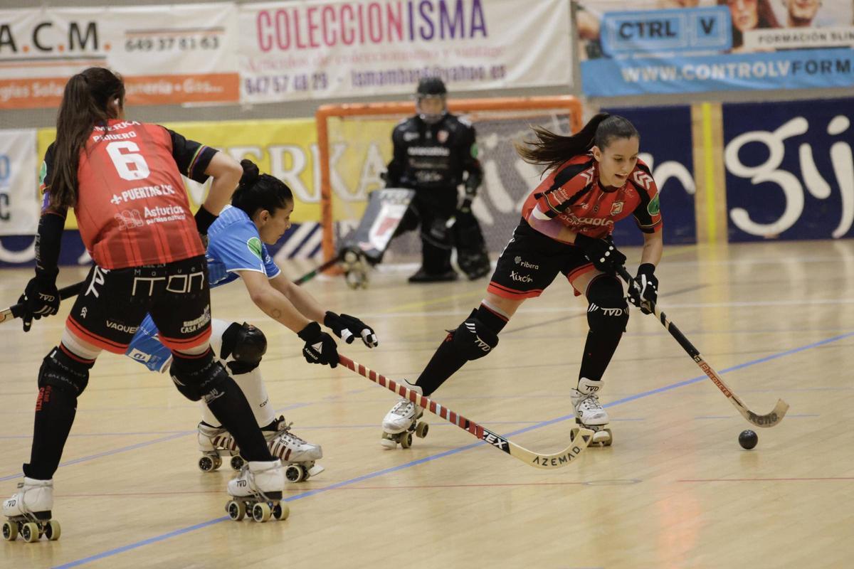 Mariona Colomer, durante un partido del Telecable en Mata Jove.