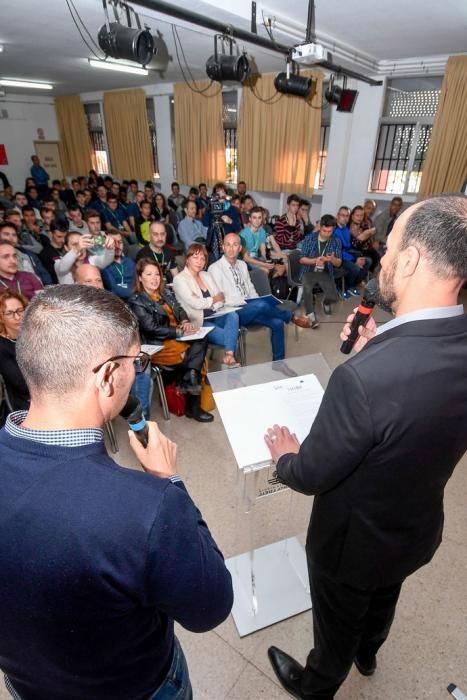 GRAN CANARIA  18-03-19   VECINDARIO. SANTA LUCIA DE TIRAJANA.   Encuentro Internacional en Santa Lucía. Acto de apertura del Encuentro Internacional, con alumnos de Francia, Portugal, Eslovenia, Turquía y de Santa Lucía en el IES Santa Lucia.  FOTOS: JUAN CASTRO  | 18/03/2019 | Fotógrafo: Juan Carlos Castro