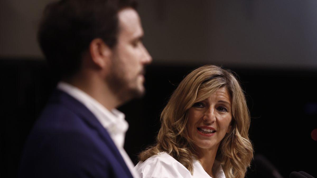 Alberto Garzón y Yolanda Díaz.