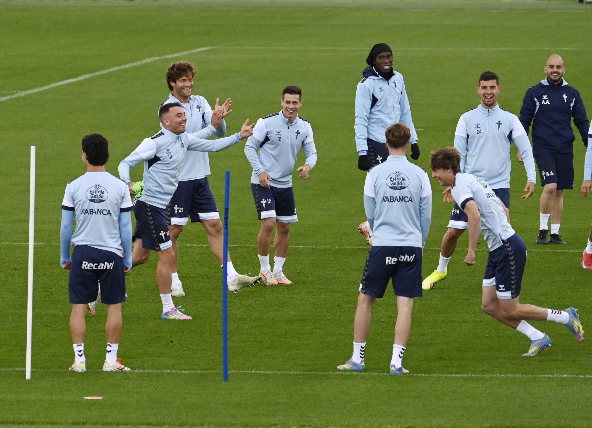 Último entrenamiento del Celta antes de su visita al Real Madrid en LaLiga