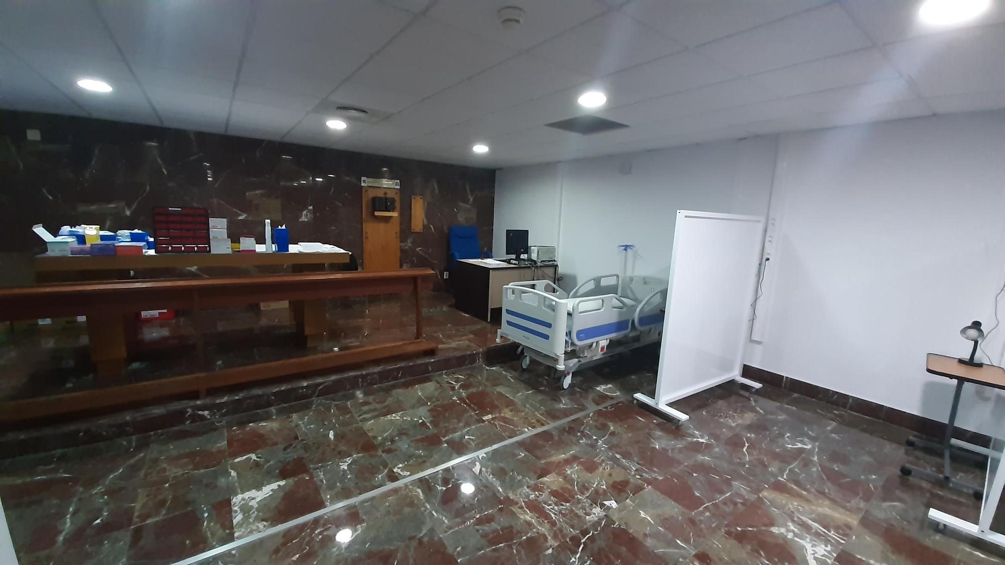 Así ha habilitado el Hospital General la cafetería y la capilla para enfermos sin covid-19