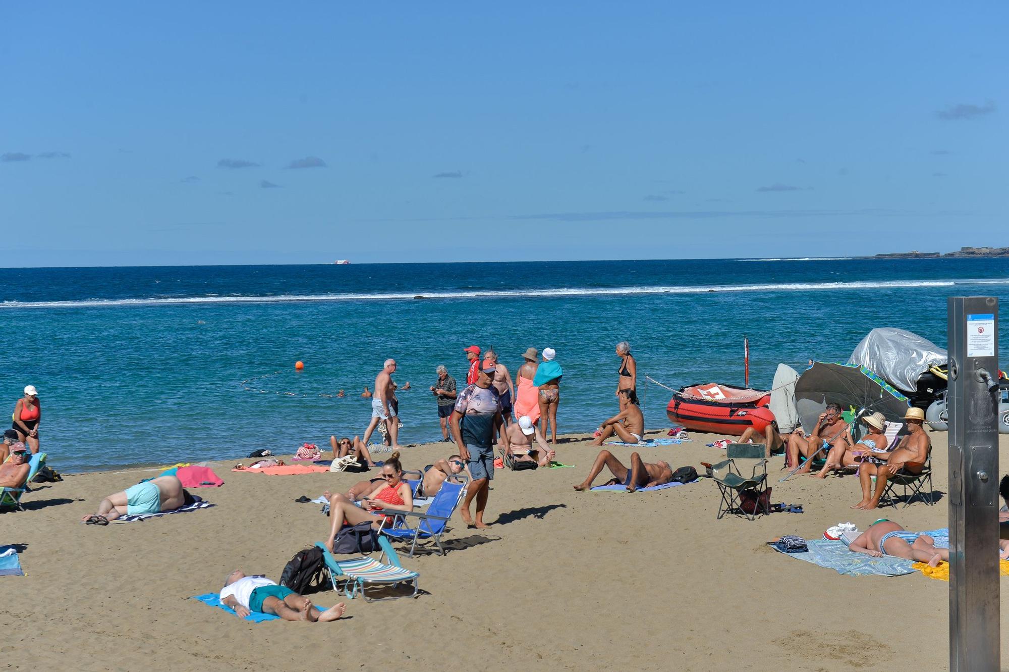 Tiempo en la playa de Las Canteras (1/12/2022)