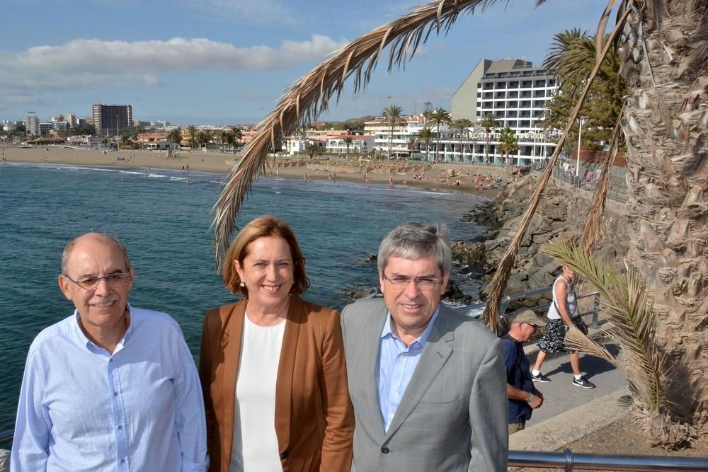 Inicio de las obras del paseo marítimo que unirá las playas de San Agustín con la de Las Burras.