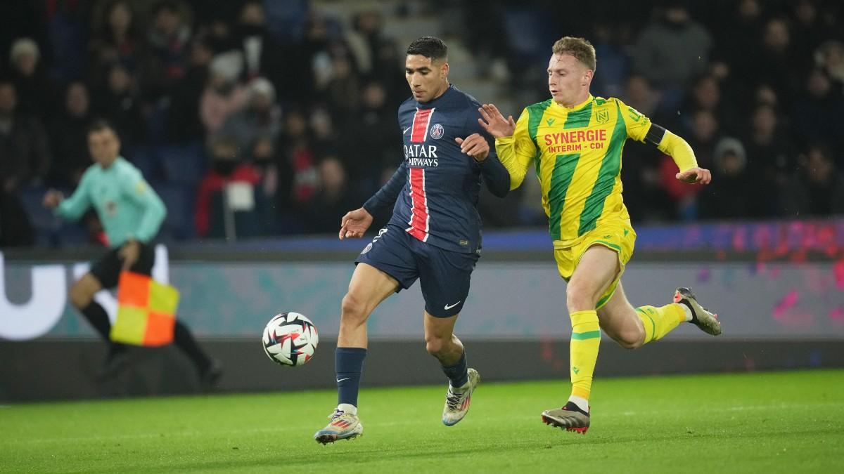 Acción del encuentro entre PSG y Nantes