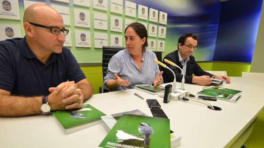 Xavier Vázquez, Anxos Riveiro y Raimundo González.