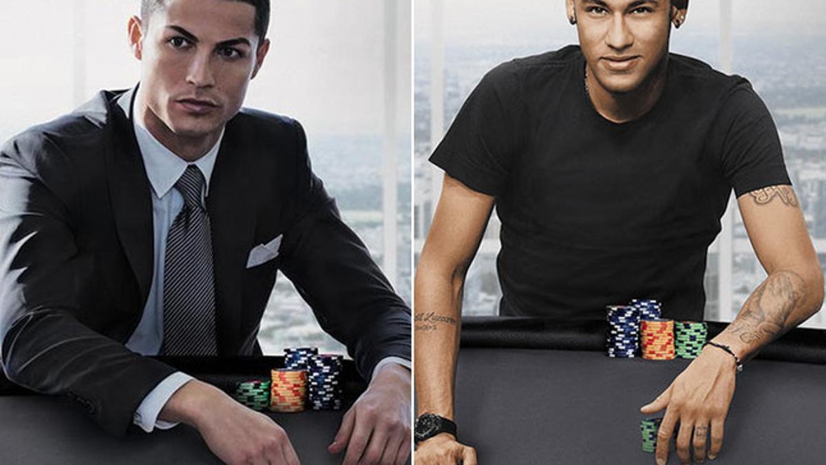 Cristiano Ronaldo y Neymar son embajadores de 'PokerStars'