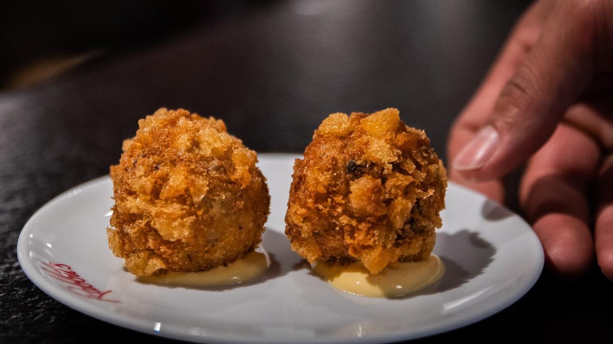 Las croquetas de fricandó del restaurante Rabbit's (Barcelona).