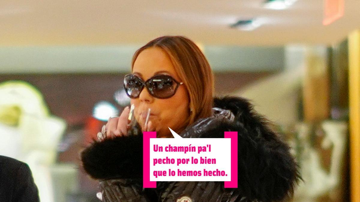 Mariah Carey se toma un champín