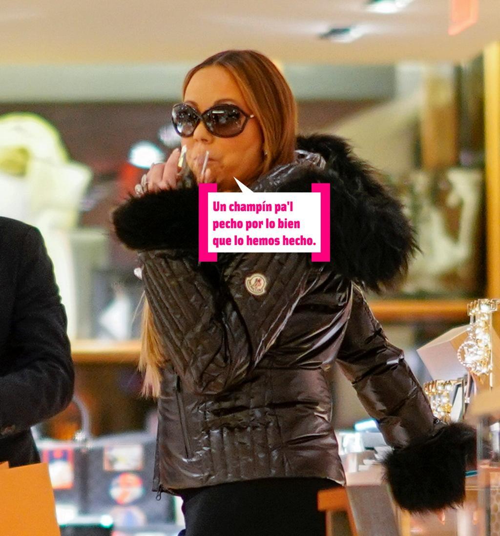 Mariah Carey se toma un champín