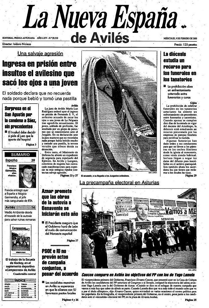 LA MARCHA DE HIERRO EN LA MEMORIA. Este diario fue testigo de la multitudinaria protesta en Madrid, en octubre de 1992, de la siderurgia. Tiempo después se vivió la tragedia de un joven que sacó los ojos a una langreana de 22 años a la que previamente había intentado violar.