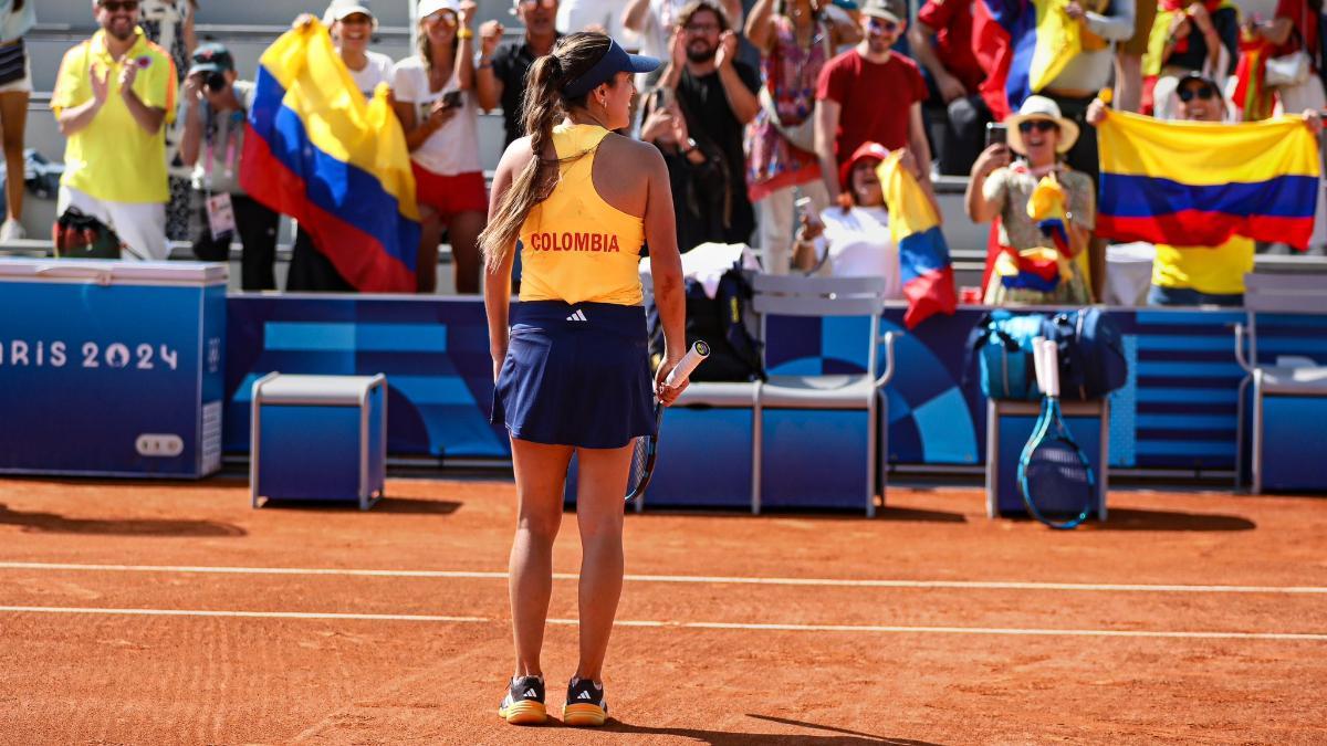 Camila Osorio, tenista colombiana tras vencer a Dayana Yastremska