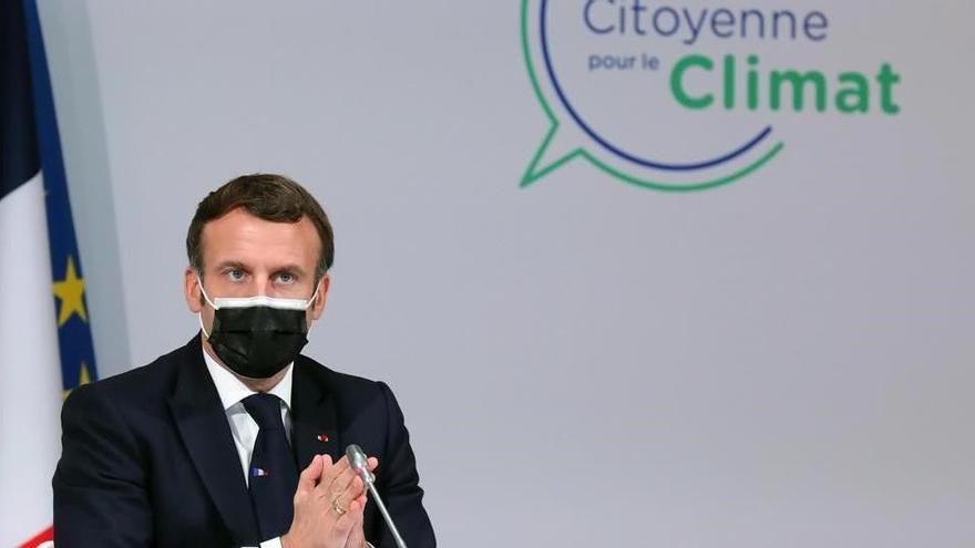 Emmanuel Macron en una intervenció als mitjans
