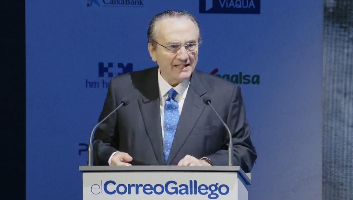 El presidente de Prensa Ibérica, Javier Moll, durante su intervención en la gala de entrega de los premios