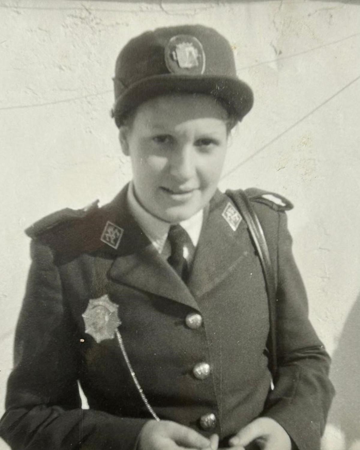 María José Ollero Rodríguez, policía municipal de Xàbia en 1968