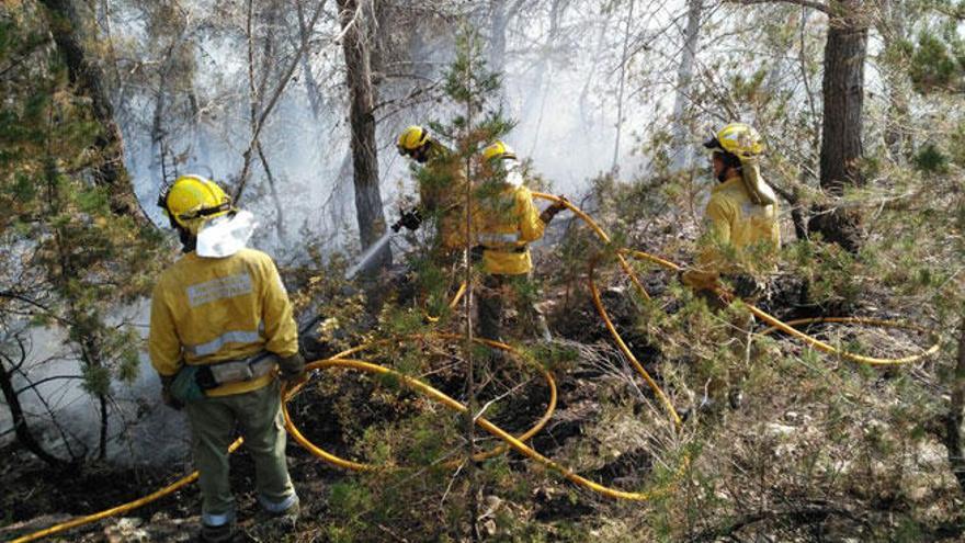 El incendio se ha originado en una zona forestal