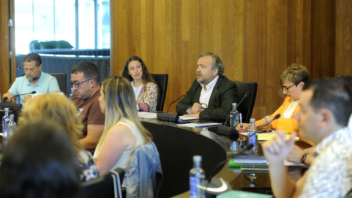 Rafael Cuiña, durante una intervención en el pleno de organización del día 28.