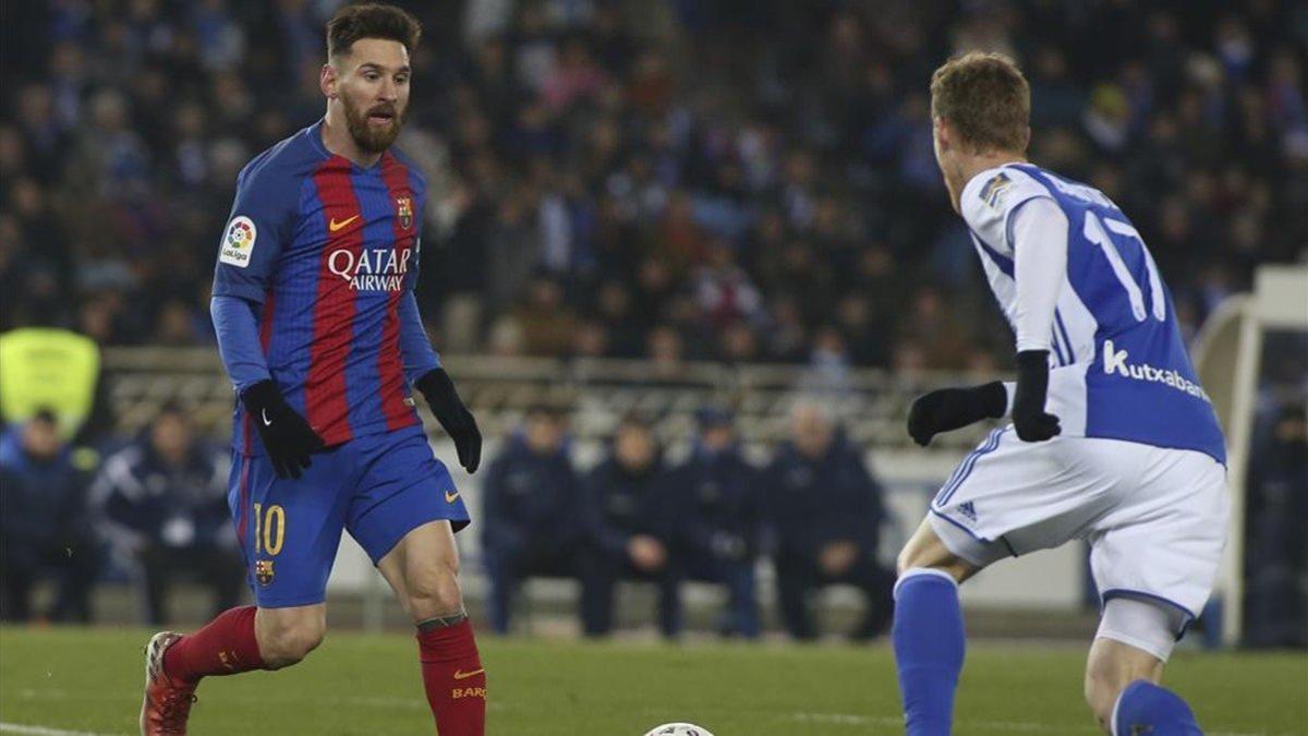 Messi, en un partido ante la Real Sociedad