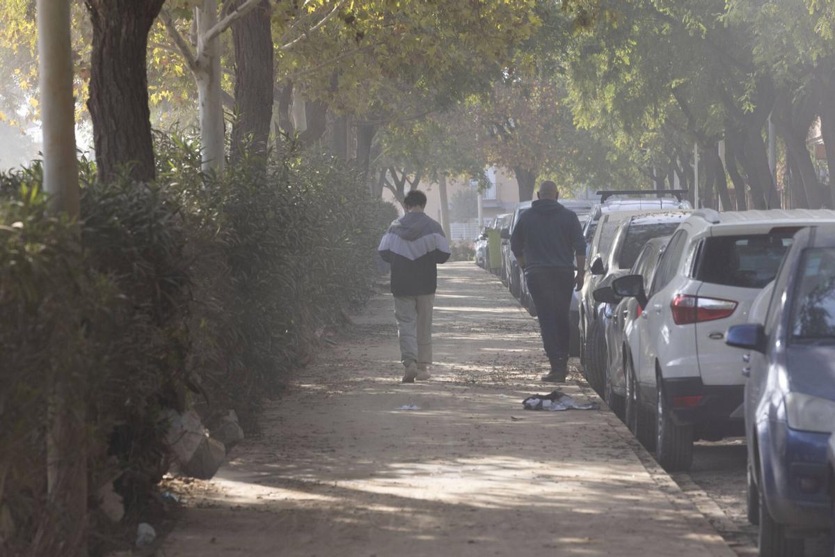 Efecto del polvo en suspensión en el aire, en Valencia.