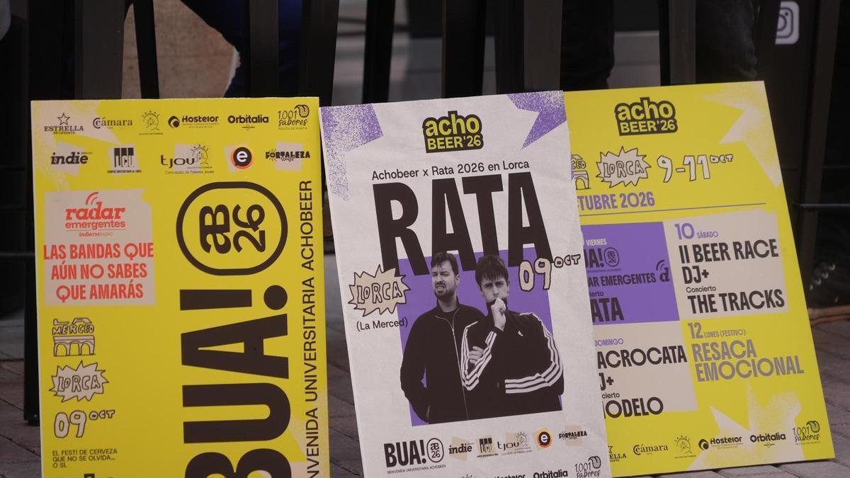 Un cartel publicitario del Achobeer Fest con RATA.