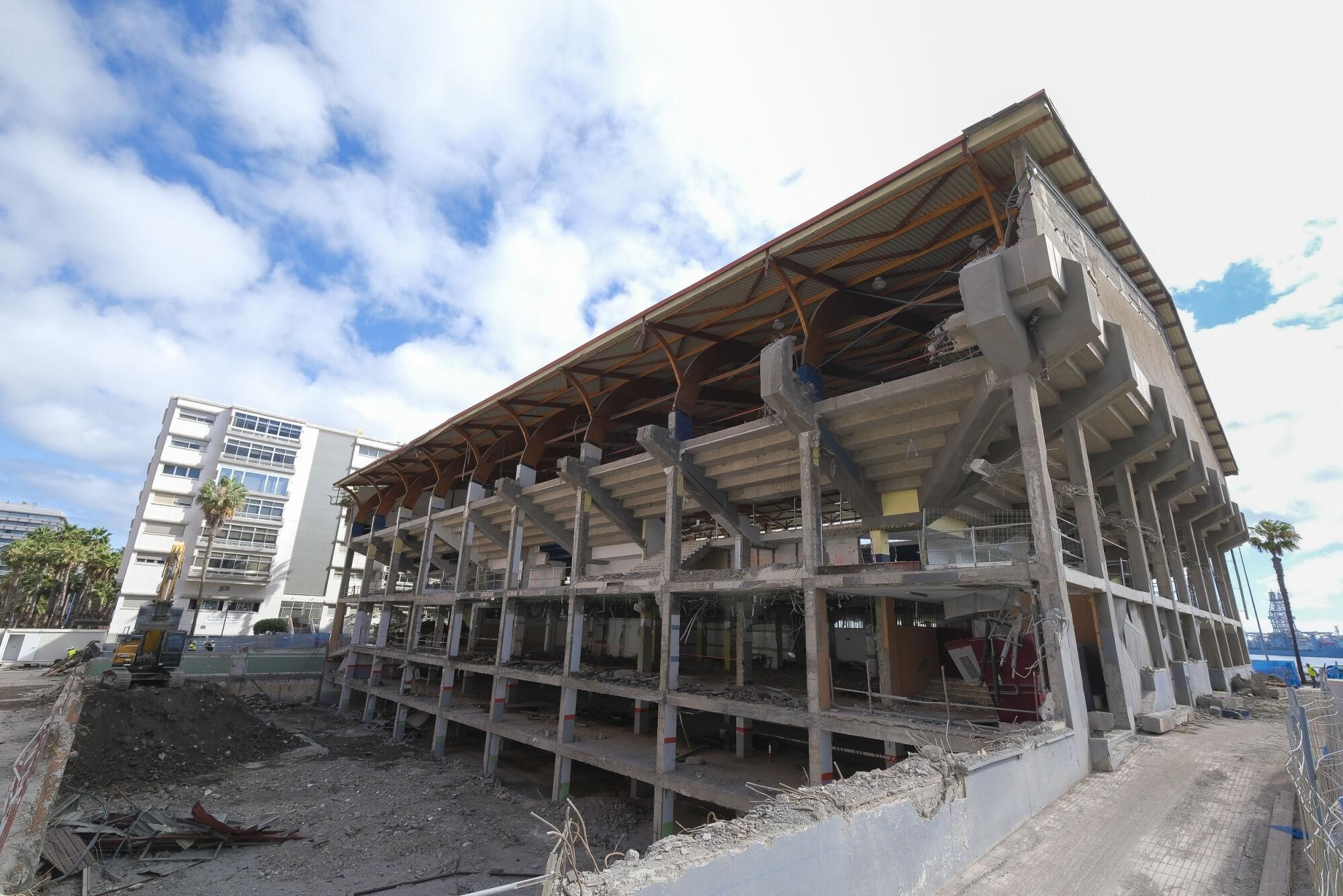 Estado de las obras de demolición del Centro Insular de Deportes