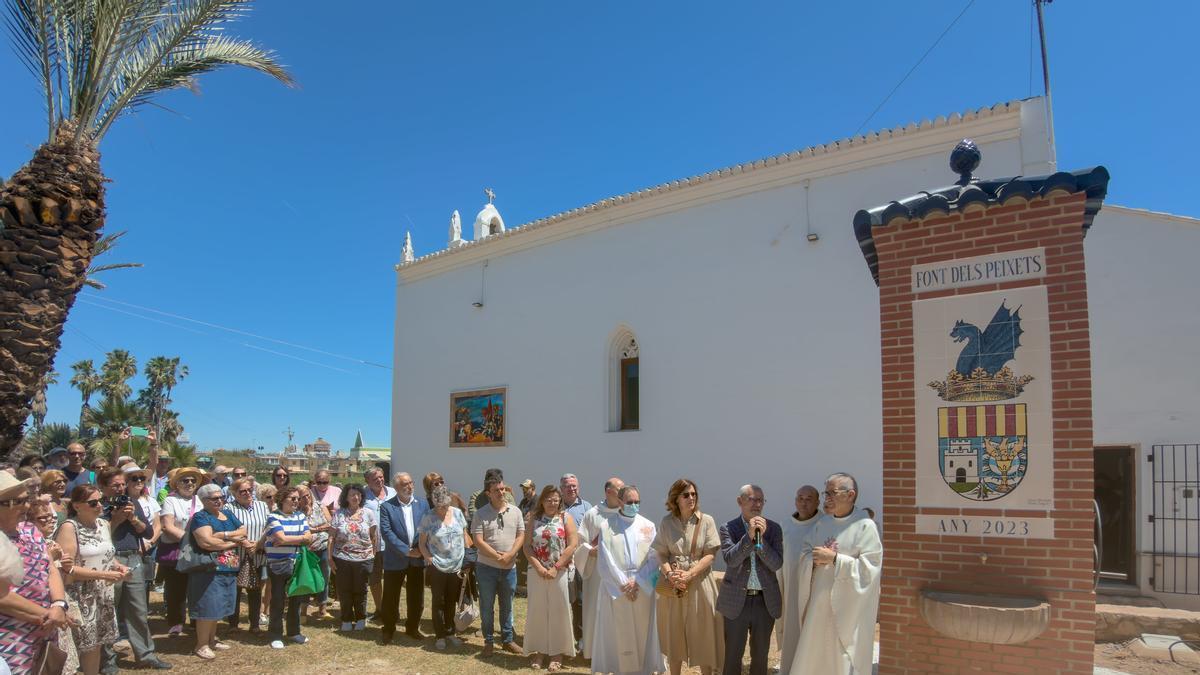 La inauguración de la fuente de Peixets.