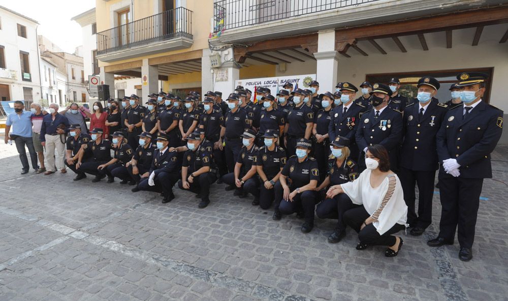 Acto institucional de la Policía Local en Sagunt.