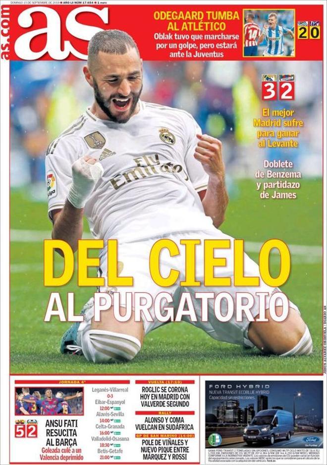 Portada de As del 15 de septiembre de 2019