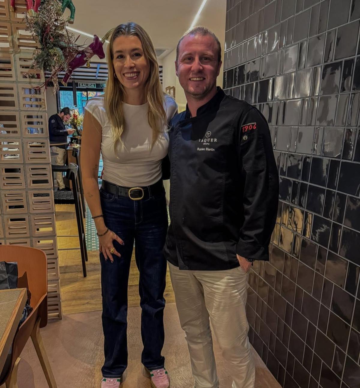 Eva Soriano y el Chef Rubén Martín Mestre