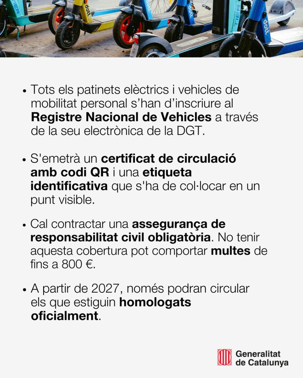 Normativa per circular amb patinet elèctric.