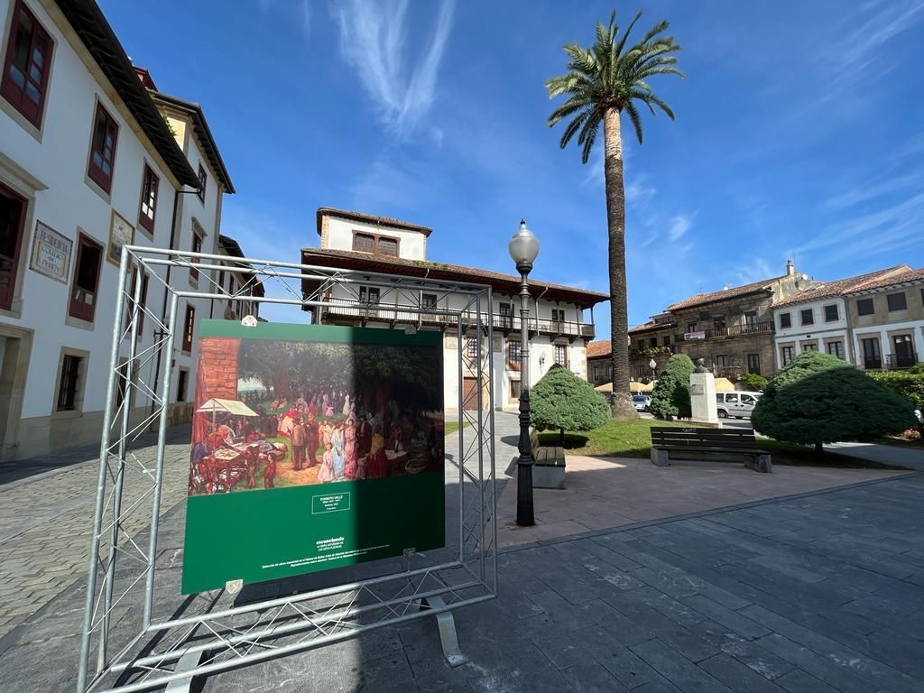La sidra a través del arte: así es la exposición que toma las calles de Villaviciosa