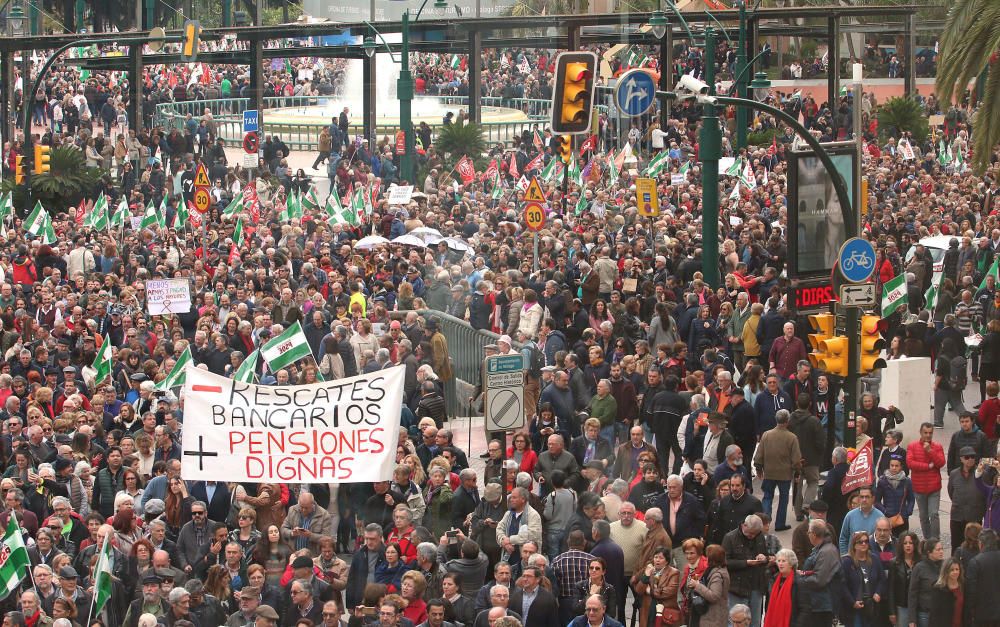 Concentración en Málaga por unas pensiones "dignas"