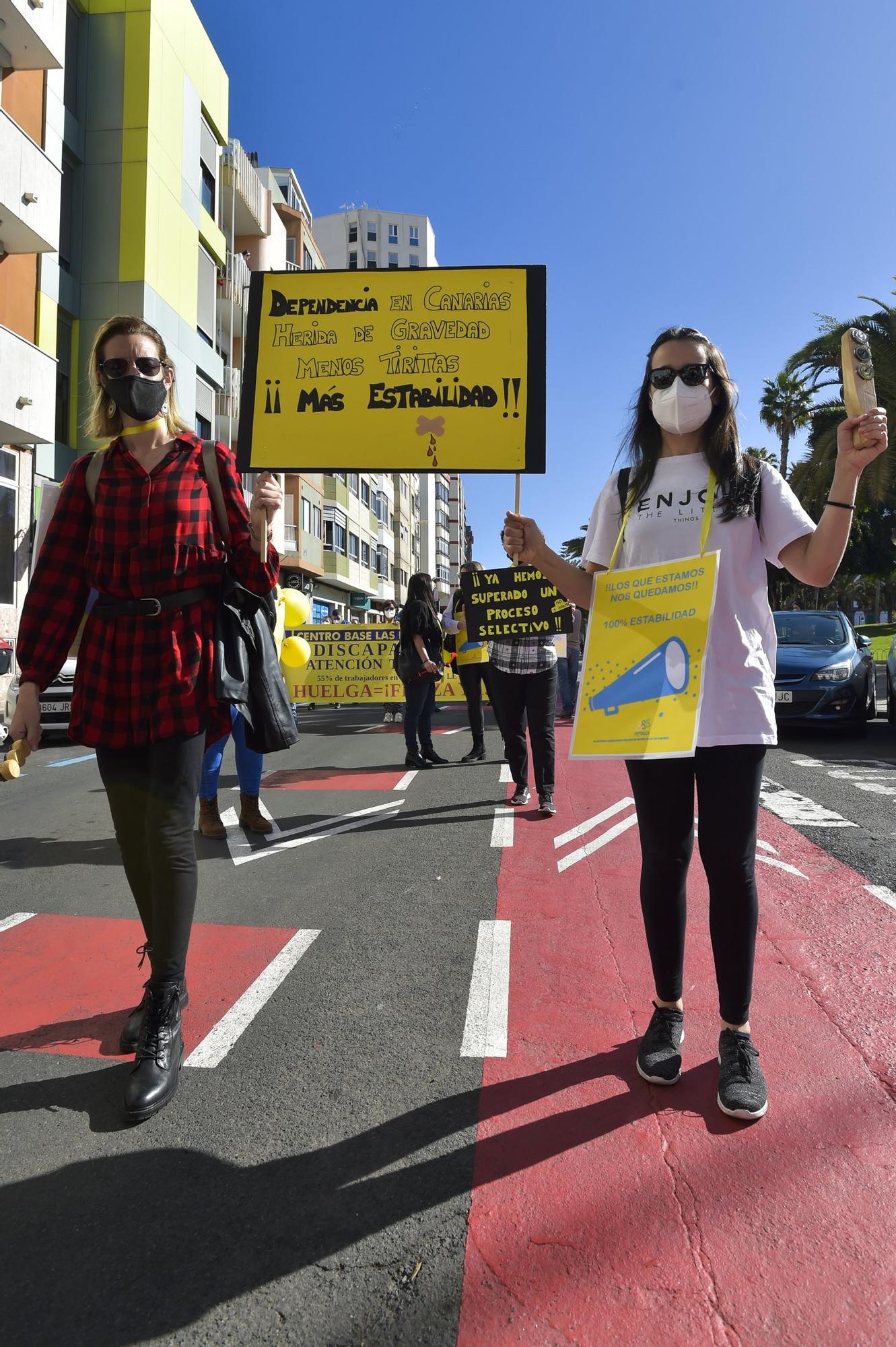 Manifestación de empleados públicos en Las Palmas de Gran Canaria