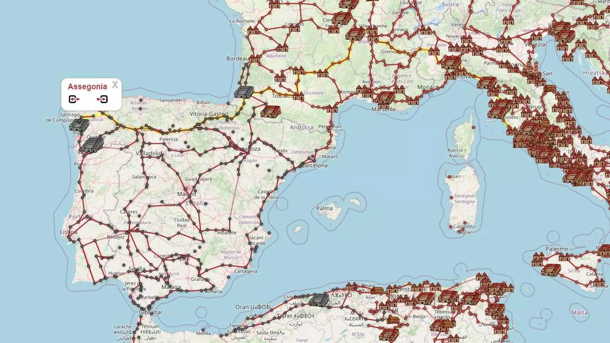 Este es el itinerario que conecta Roma y Assegonia, en Santiago, a través de calzadas romanas