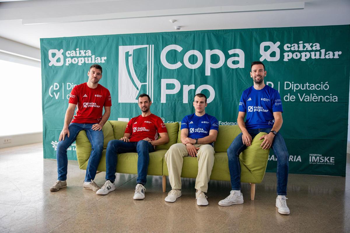 Els protagonistes de la final Copa Caixa Popular d'escala i corda Pro1.