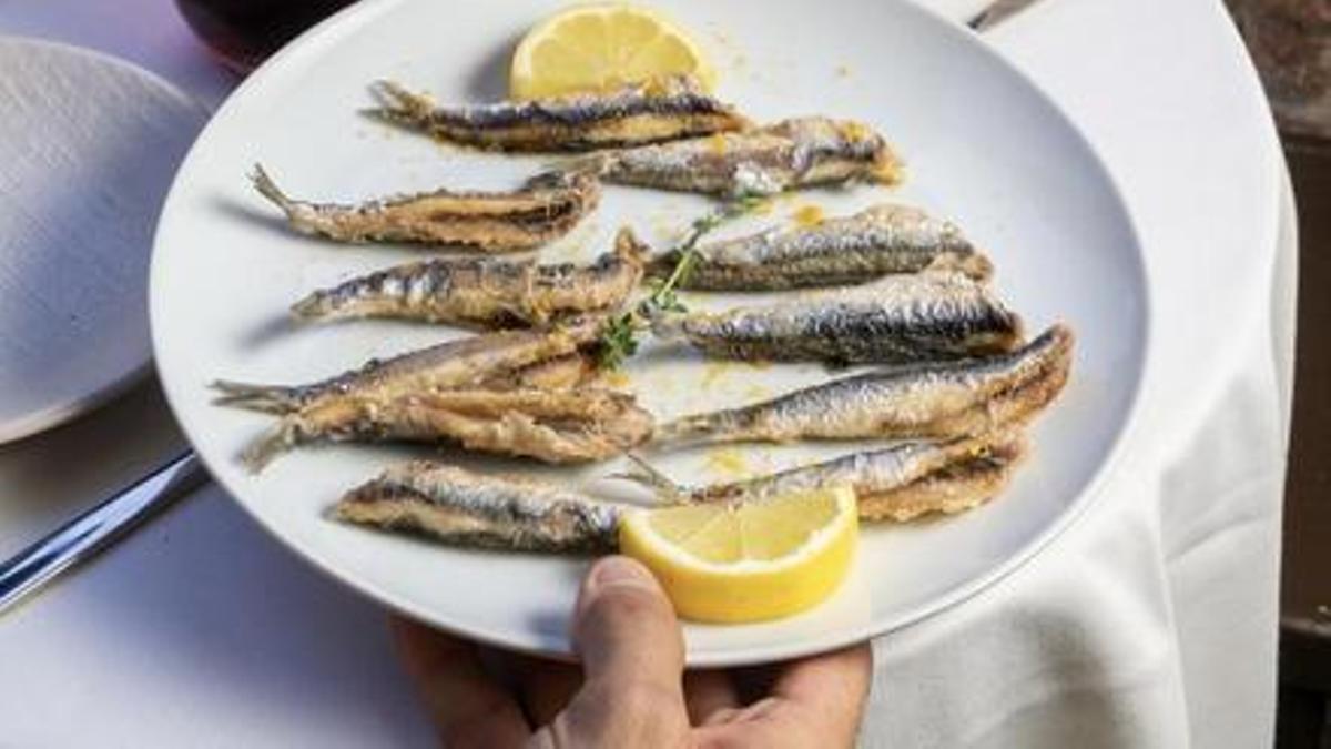 Sardinas en el restaurante DBarro (Madrid).