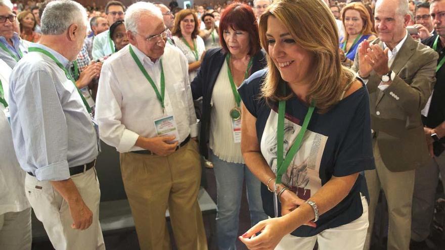 Susana Díaz, a su llegada al congreso regional socialista.