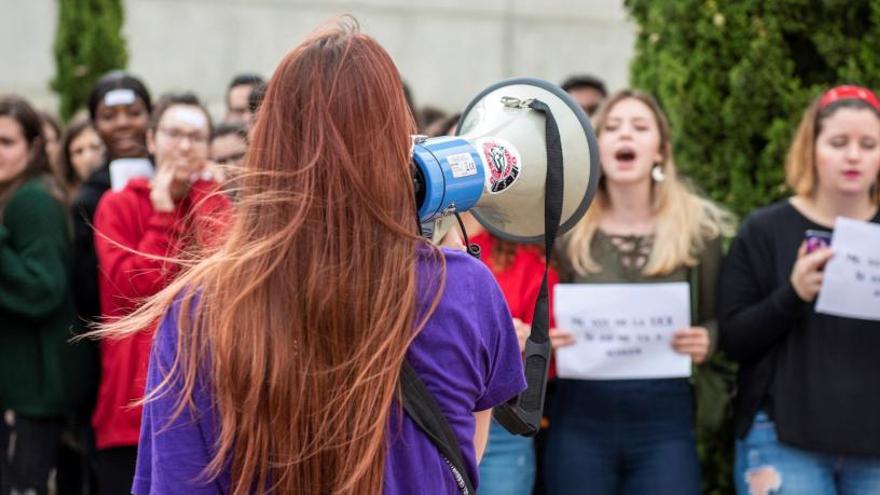 Protesta en la Universidad de Extremadura