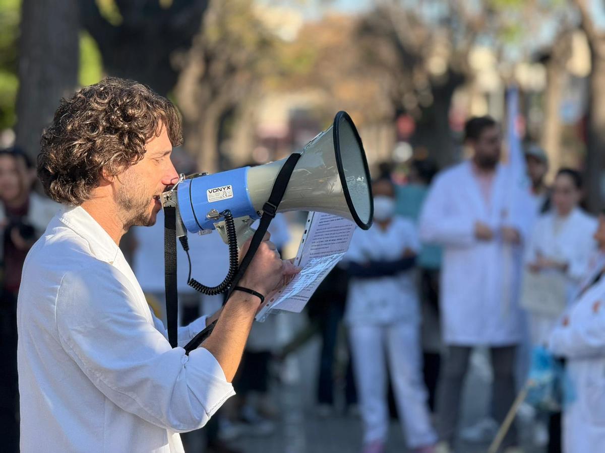 Imágenes de la protesta de médicos.