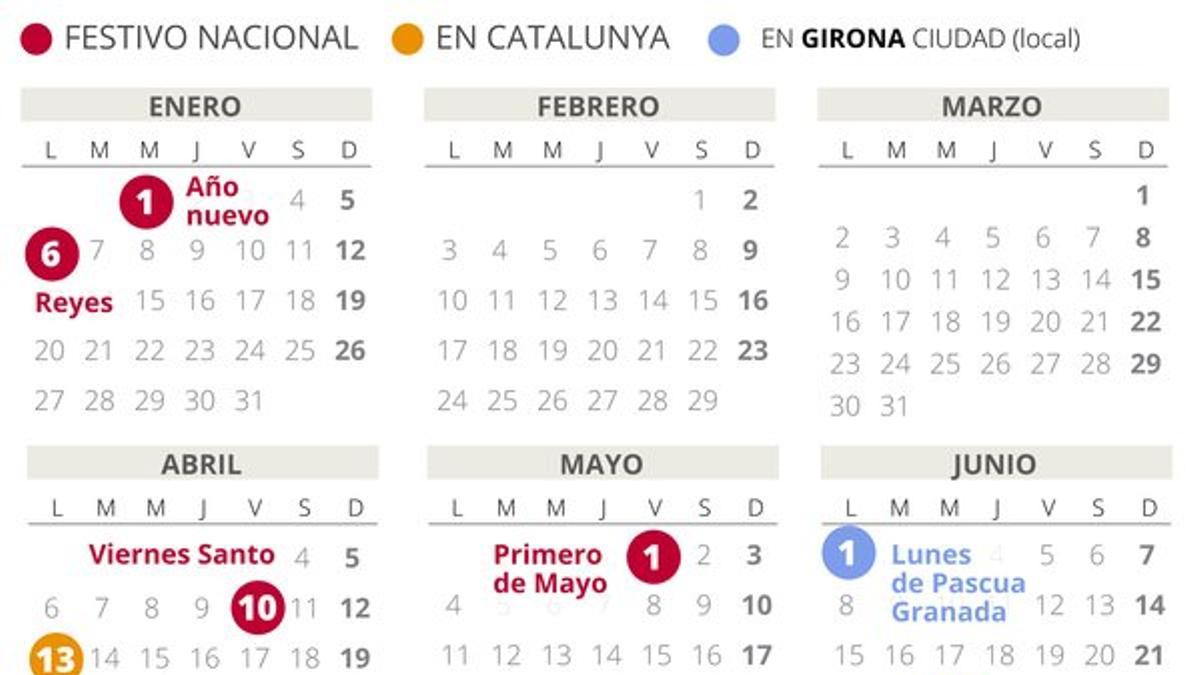 Calendario laboral Girona 2020