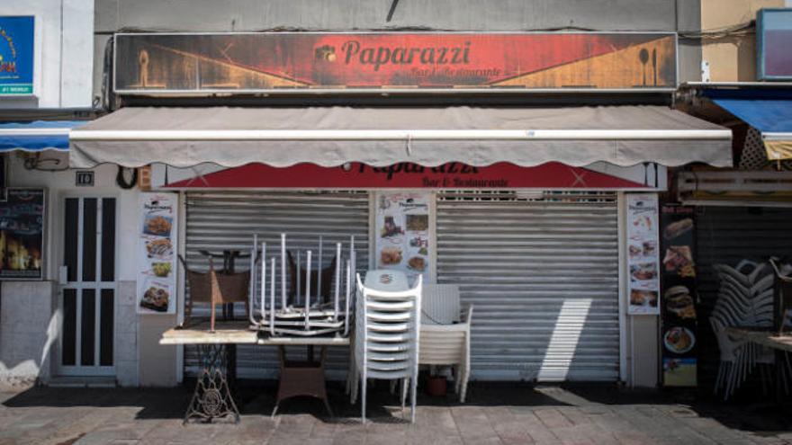 Restaurante cerrado en el sur de la Isla tras decretarse el estado de alarma.