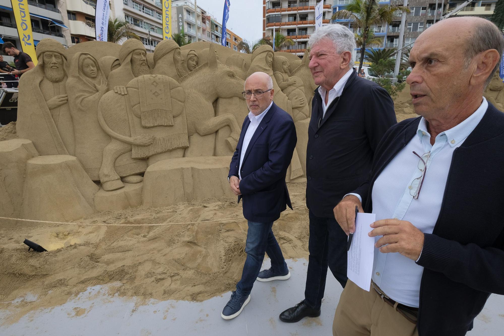 Inauguración del Belén de Arena en la playa de Las Canteras