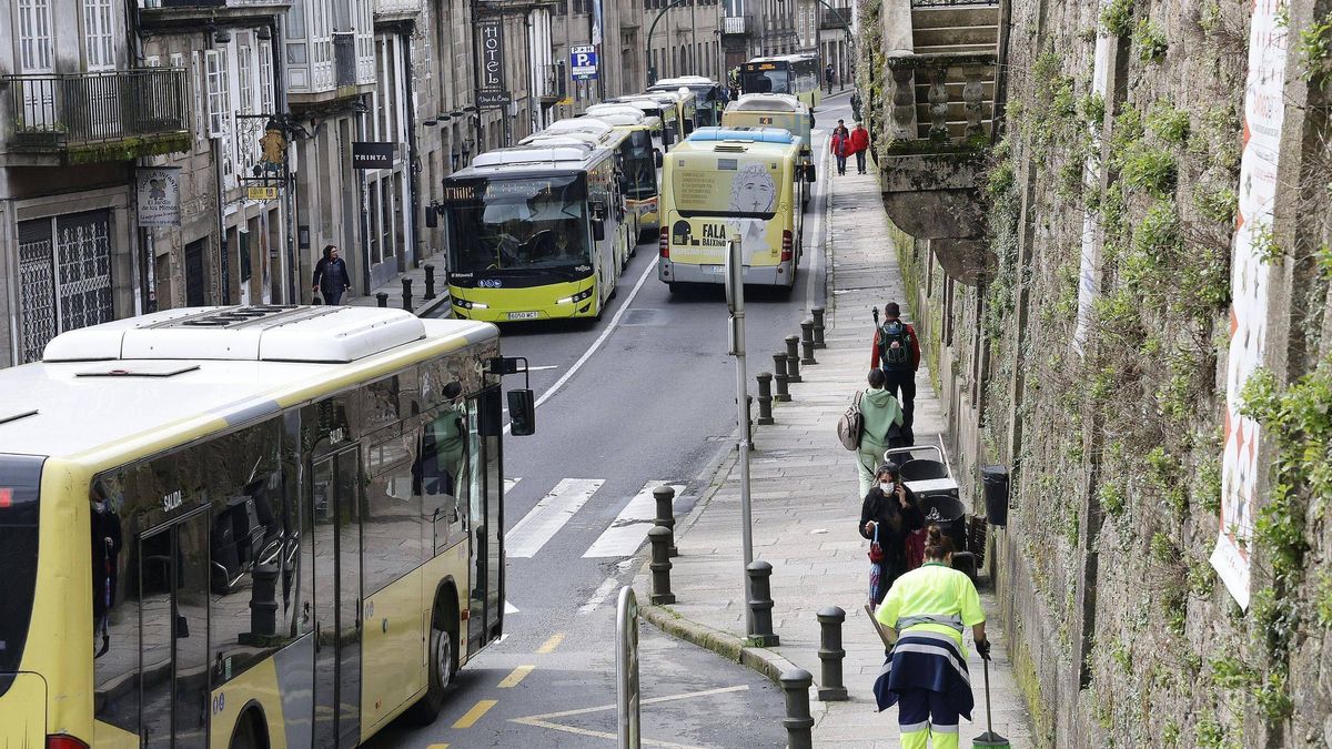 Autobuses urbanos en Santiago de Compostela