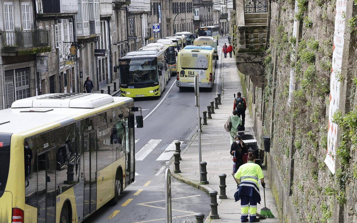Autobuses urbanos en Santiago de Compostela