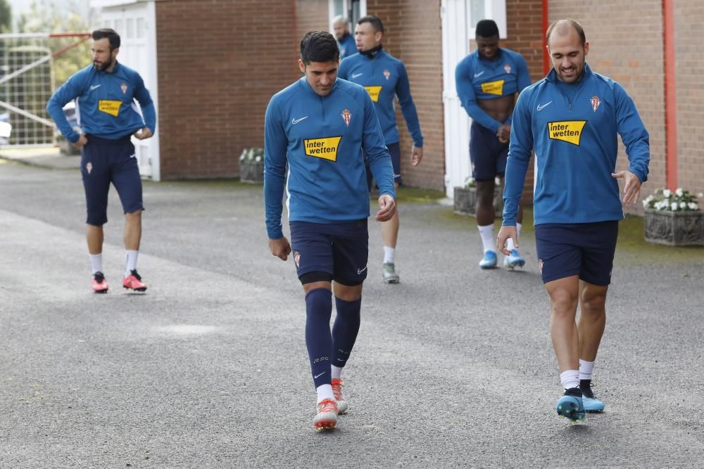 Entrenamiento del Sporting en Mareo.