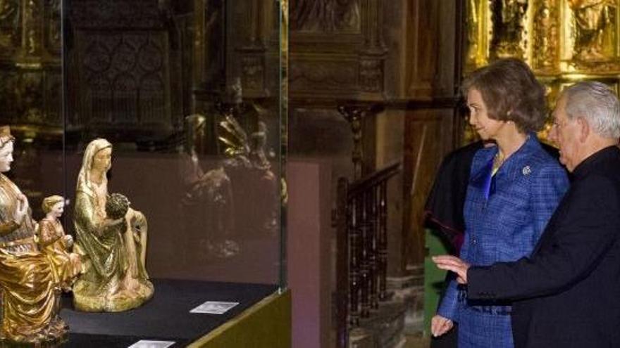 La reina Sofía durante la inauguración de Las Edades del Hombre en Burgos en 2012